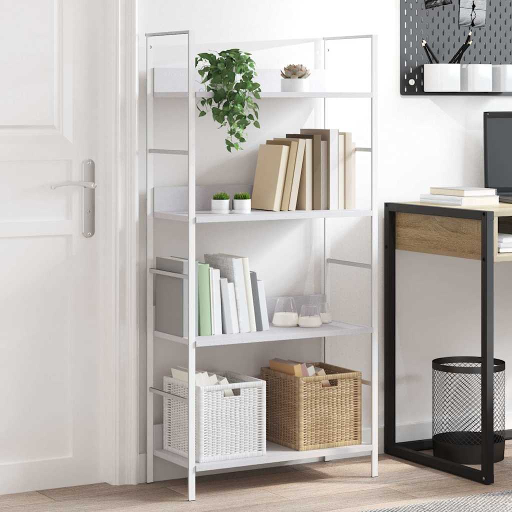 vidaXL Ραφιέρα 4 Επιπέδων Λευκή 60x27,6x124,5 εκ. Επεξεργασμένο Ξύλο