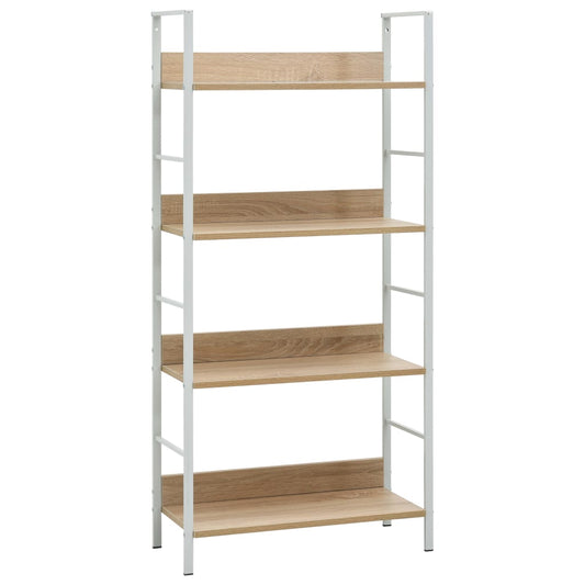 vidaXL Ραφιέρα 4 Επιπέδων Δρυς 60x27,6x124,5 εκ. Επεξεργασμένο Ξύλο