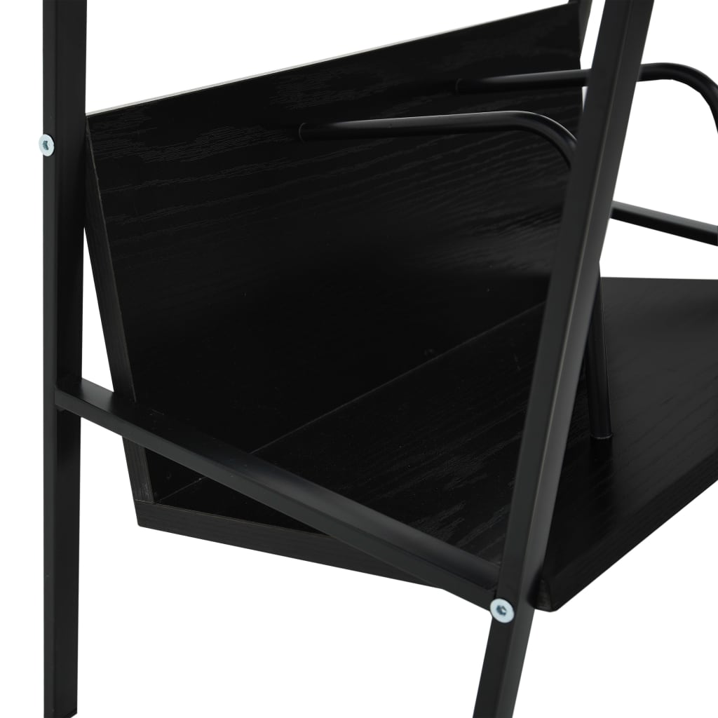 vidaXL Βιβλιοθήκη 2 Επιπέδων Μαύρη 52x28x59 εκ. Επεξεργασμένο Ξύλο