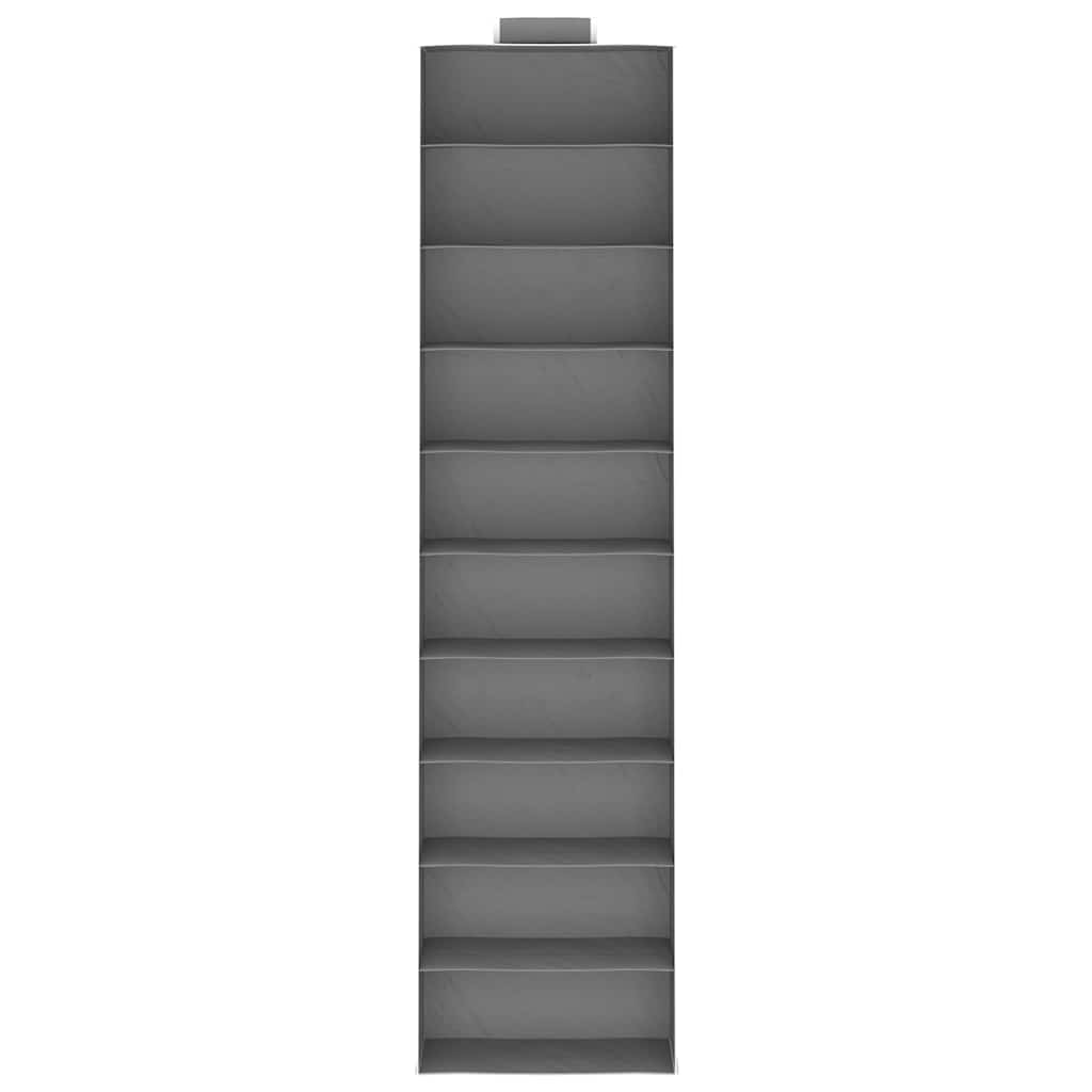 vidaXL Κρεμαστές Θήκες Ρούχων Ντουλάπας 2 τεμ. με 10 Ράφια Υφασμάτινες