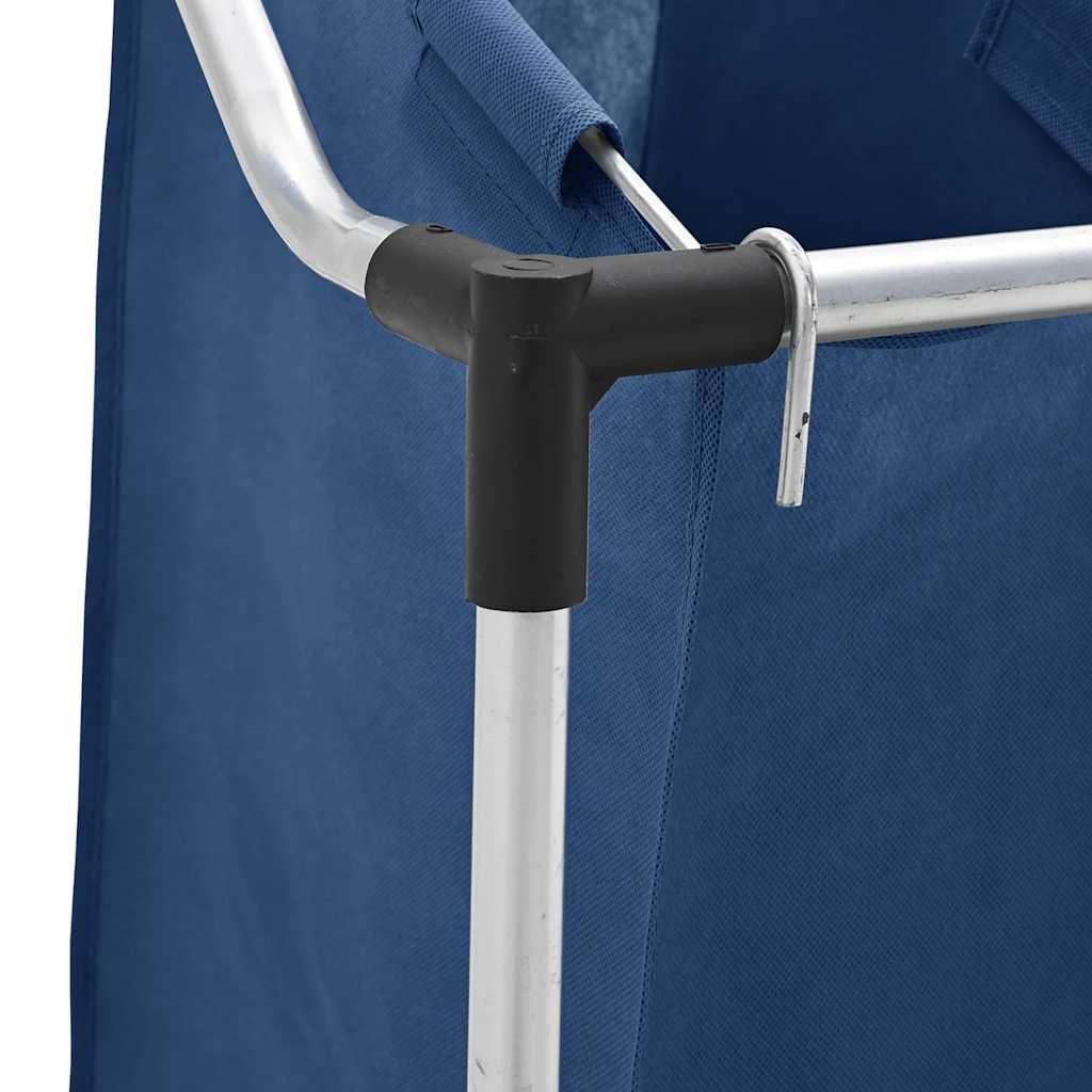 vidaXL Καλάθι Διαχωρισμού Απλύτων με 3 Σάκους Μπλε από Ατσάλι