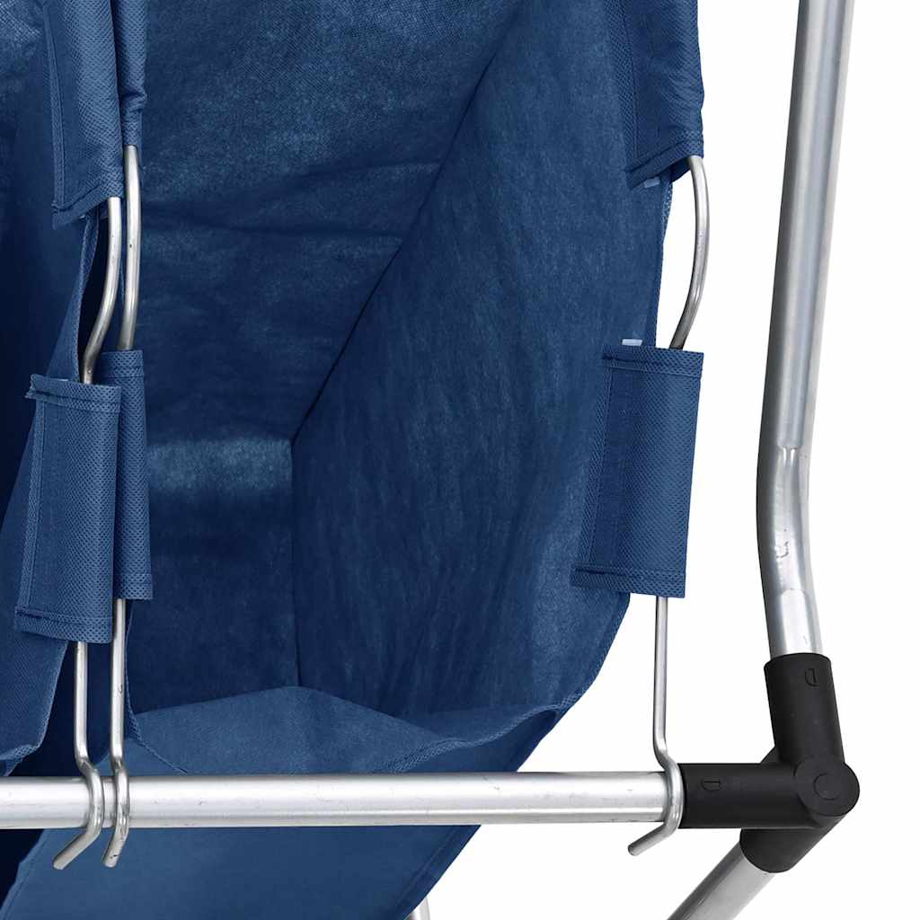 vidaXL Καλάθι Διαχωρισμού Απλύτων με 4 Σάκους Μπλε από Ατσάλι