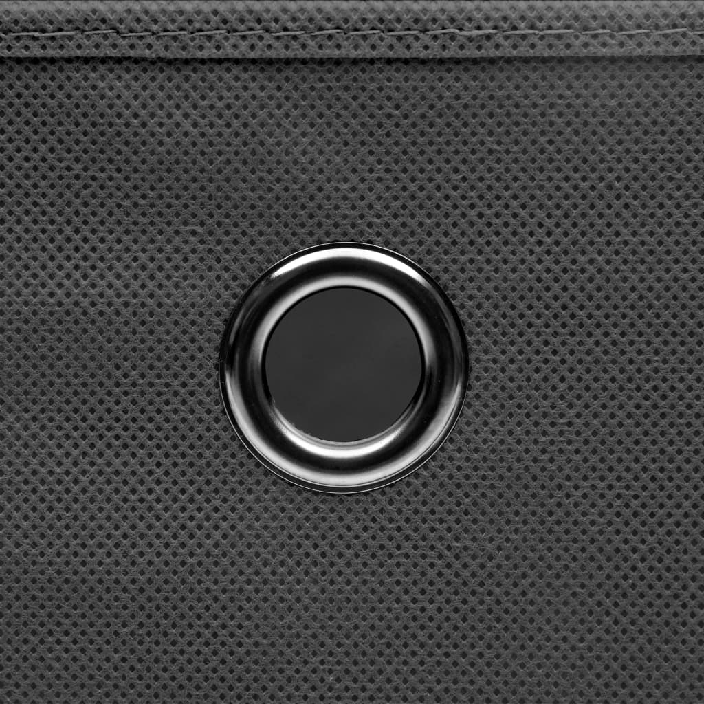 vidaXL Κουτιά Αποθήκευσης με Καπάκια 10 τεμ Γκρι 32x32x32εκ Υφασμάτινα