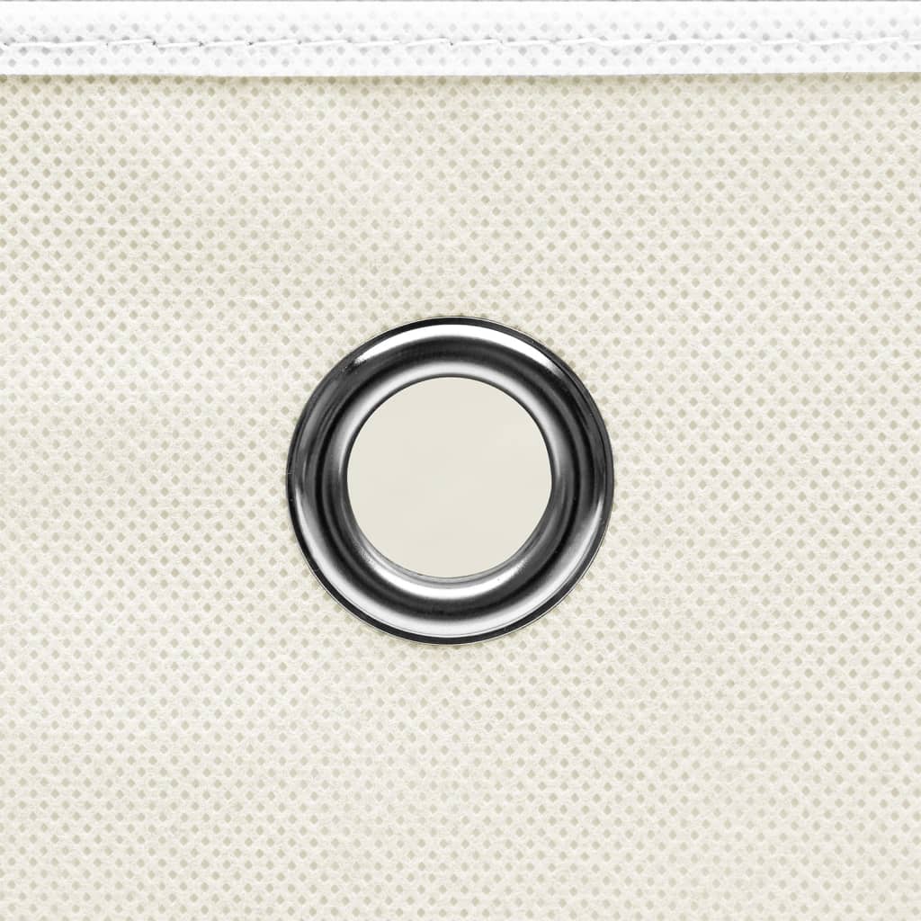 vidaXL Κουτιά Αποθήκευσης 4 τεμ. Λευκά 32 x 32 x 32 εκ. Υφασμάτινα