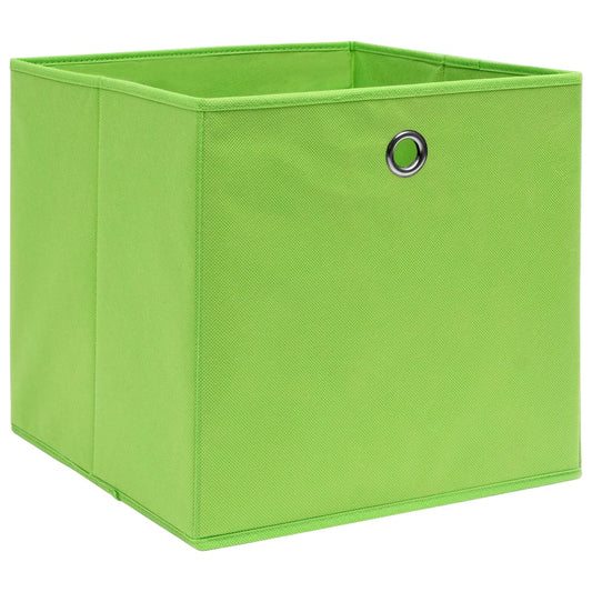 vidaXL Κουτιά Αποθήκευσης 4 τεμ. Πράσινα 32 x 32 x 32 εκ. Υφασμάτινα