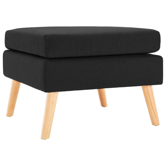 vidaXL Σκαμπό/Υποπόδιο Μαύρο Υφασμάτινο