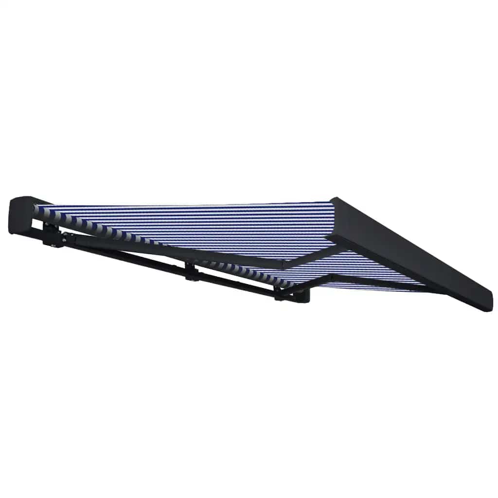 vidaXL Τέντα Κασετίνα με Μοτέρ Μπλε / Λευκή 400x300 εκ.