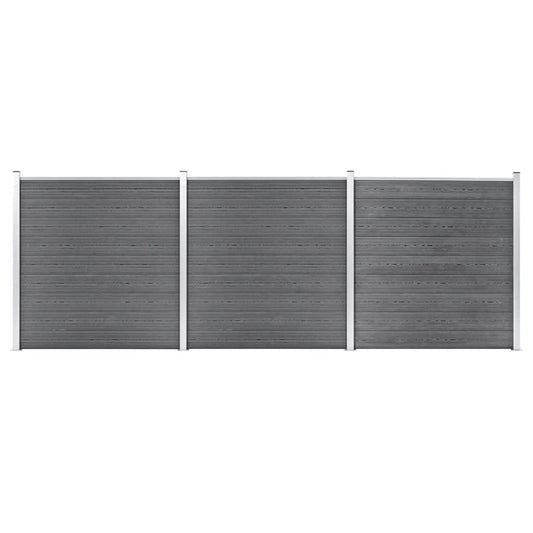 vidaXL Πάνελ Περίφραξης Γκρι 526 x 186 εκ. από WPC