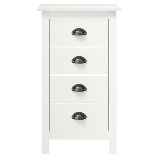 vidaXL Μπουφές Hill Λευκός 46x35x80 εκ. από Μασίφ Ξύλο Πεύκου