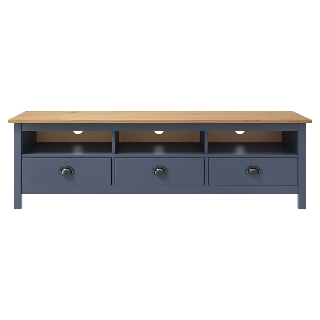 vidaXL Έπιπλο Τηλεόρασης Hill Γκρι 158x40x47 εκ. Ξύλο Πεύκου