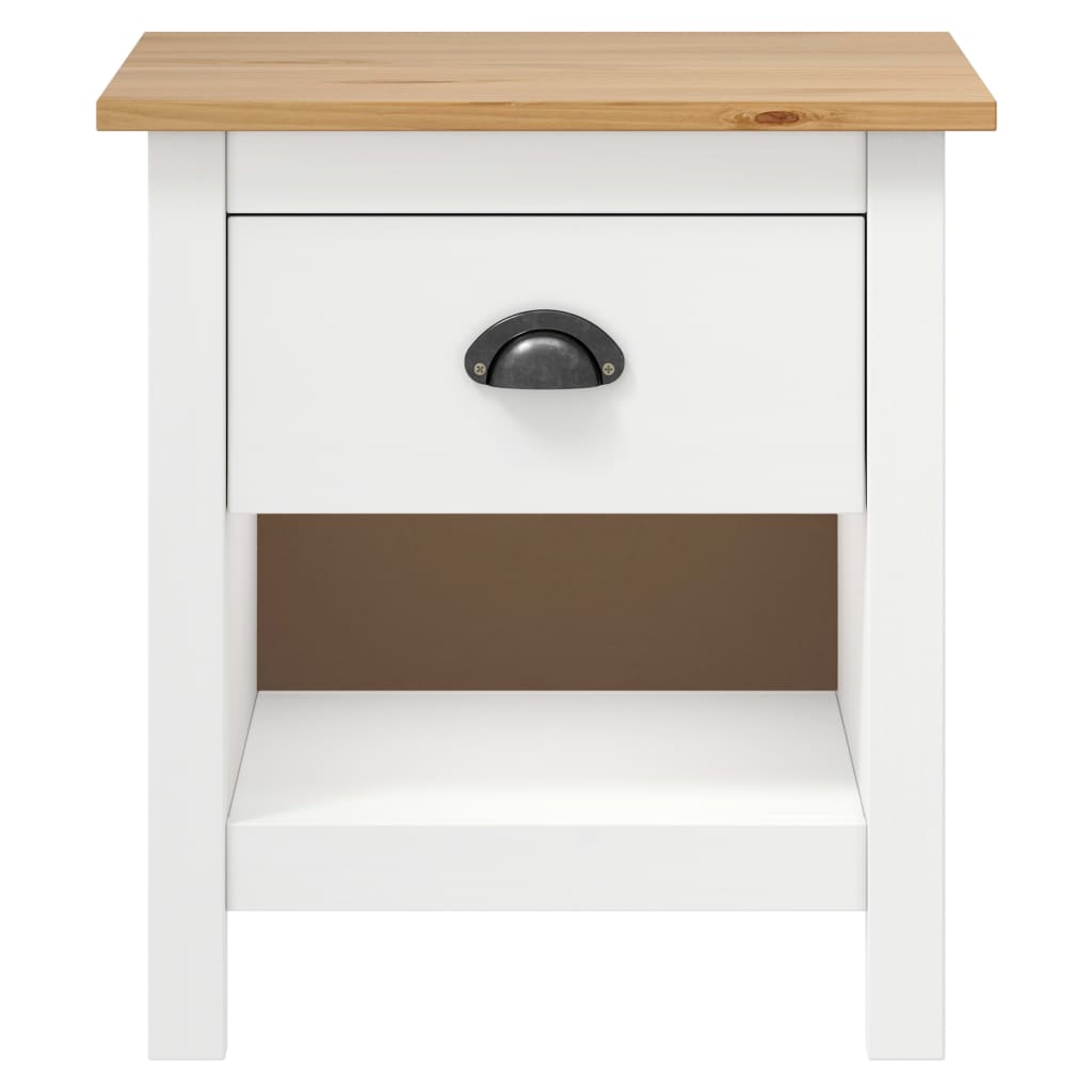 vidaXL Κομοδίνα Hill 2 Τεμ. 46 x 35 x 49,5 εκ. από Μασίφ Ξύλο Πεύκου