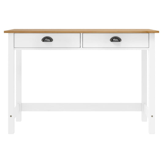 vidaXL Κονσόλα Hill 2 Συρτάρια 110x45x74 εκ από Μασίφ Ξύλο Πεύκου