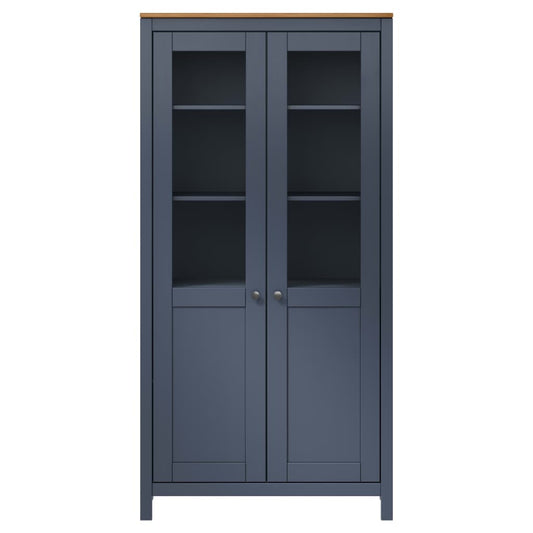 vidaXL Βιτρίνα Hill Γκρι 85 x 37 x 170,5 εκ. Ξύλο Πεύκου