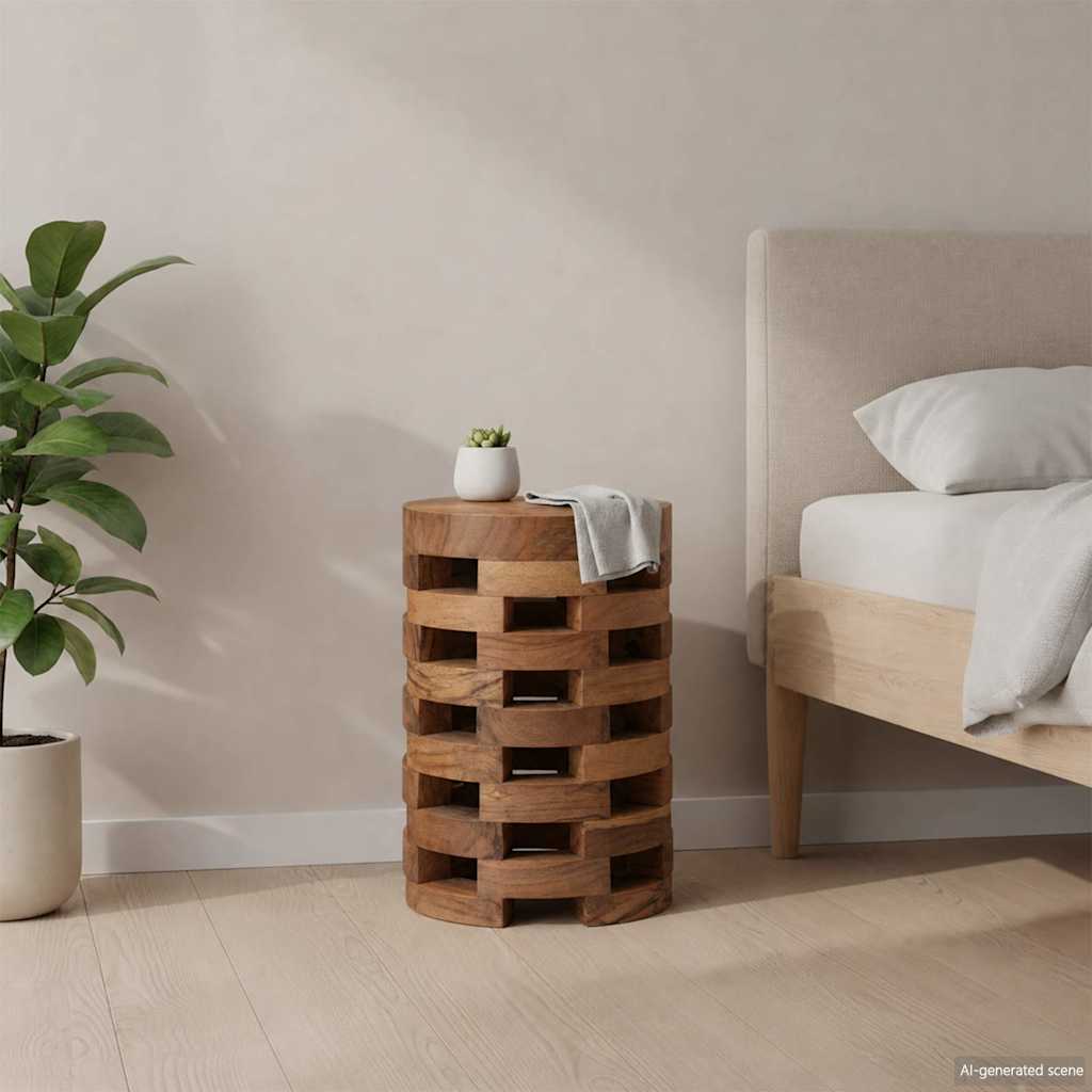 vidaXL Κομοδίνο 30 x 30 x 45 εκ. από Μασίφ Ξύλο Teak