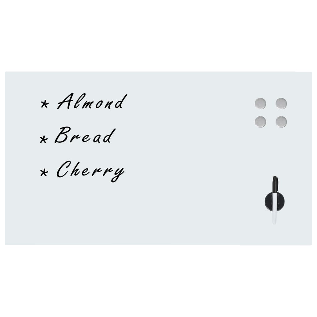 vidaXL Πίνακας Επιτοίχιος Μαγνητικός 120 x 60 εκ. Γυάλινος