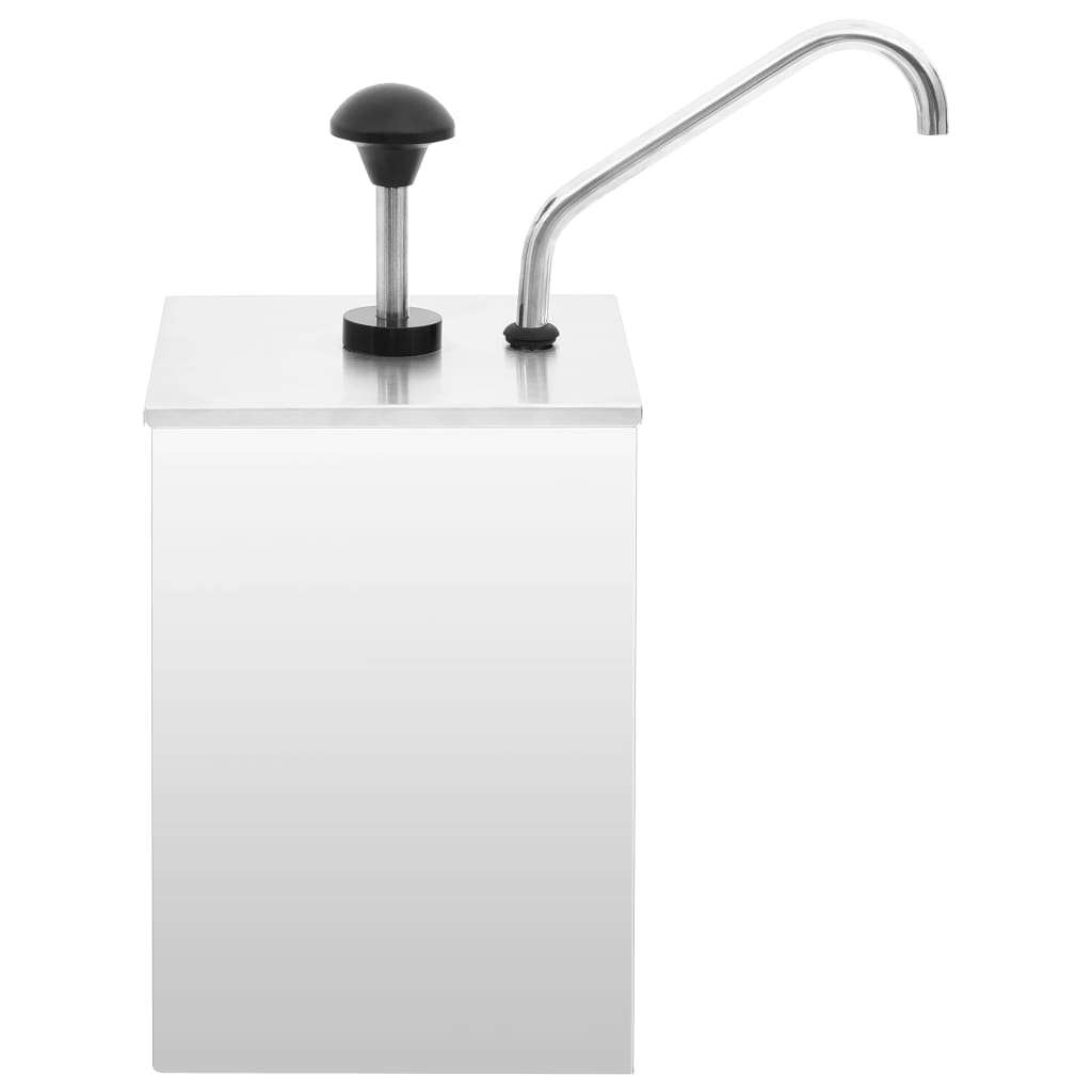 vidaXL Διανεμητής Σάλτσας 3,5 Λίτρα από Ανοξείδωτο Ατσάλι