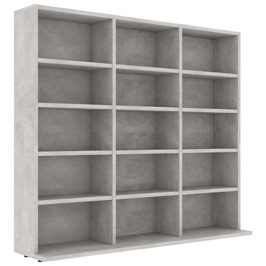 vidaXL Έπιπλο για CD Γκρι του Σκυροδέματος 100x23x89,5 εκ. Επεξ. Ξύλο