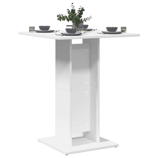 vidaXL Τραπέζι Bistro Λευκό 60 x 60 x 75 εκ. Επεξ. Ξύλο