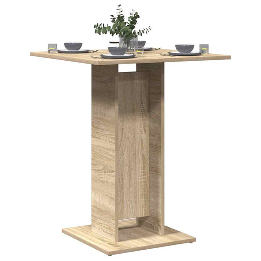 vidaXL Τραπέζι Bistro Χρώμα Sonoma Δρυς 60 x 60 x 75 εκ. Επεξ. Ξύλο