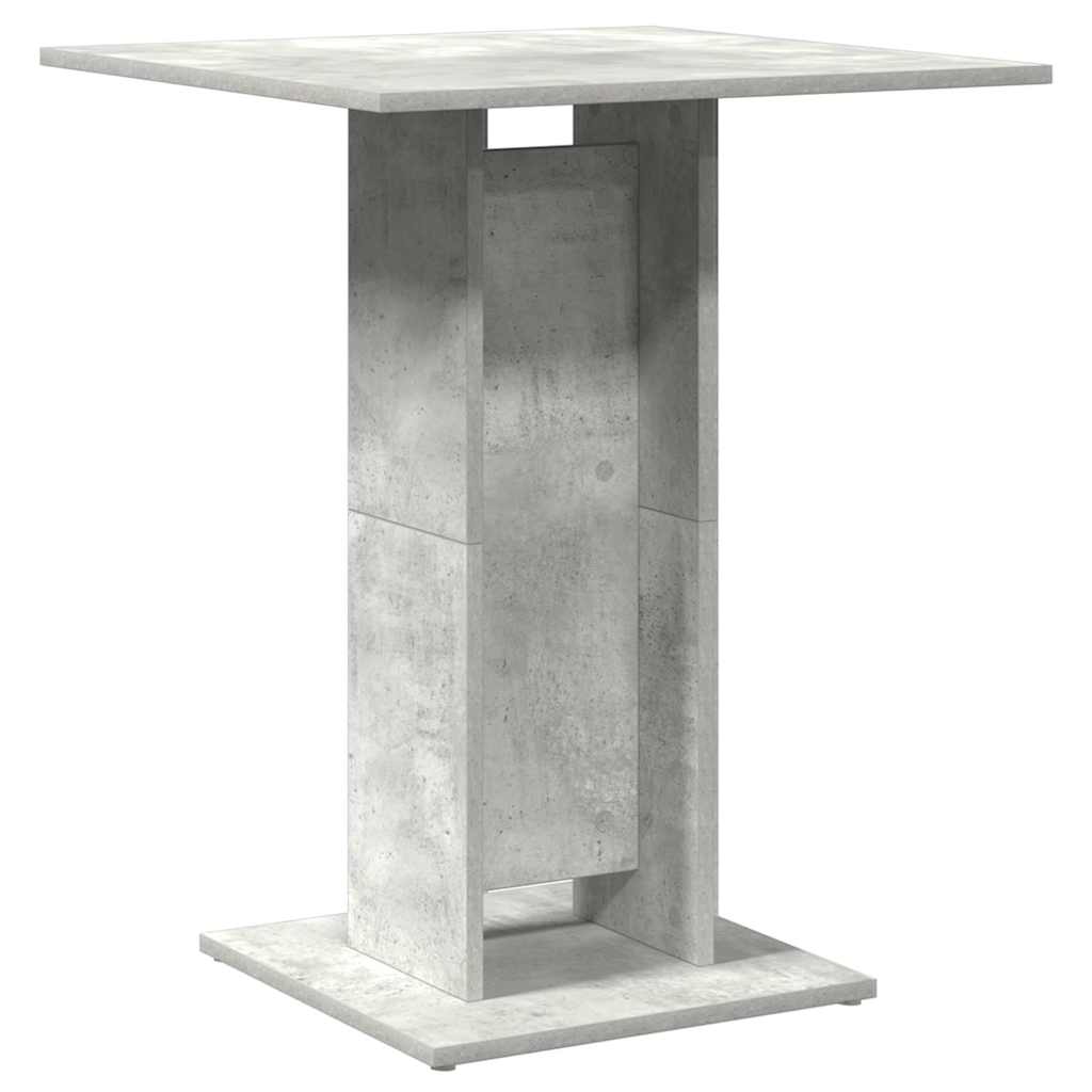 vidaXL Τραπέζι Bistro Γκρι Σκυροδέματος 60 x 60 x 75 εκ. Επεξ. Ξύλο