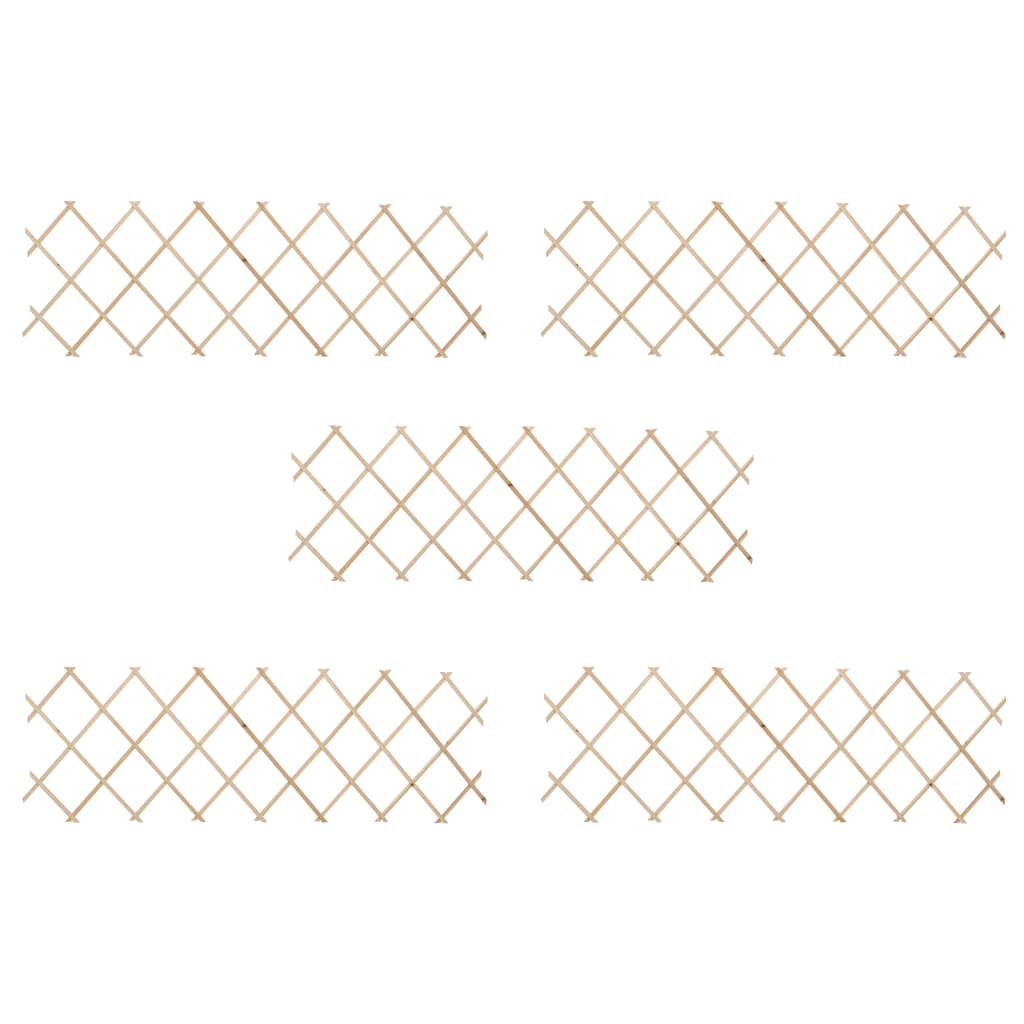 vidaXL Καφασωτό Φράχτης 5 τεμ. 180 x 60 εκ. από Ξύλο Ελάτης