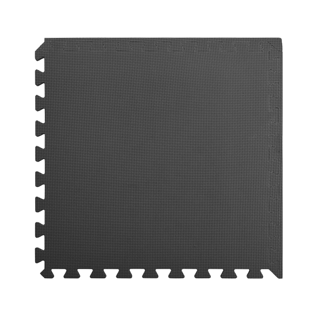vidaXL Δάπεδα Προστασίας 12 τεμ. Μαύρα 4,32 μ² από Αφρώδες Υλικό EVA