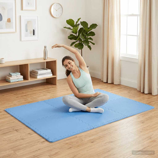 vidaXL Δάπεδα Προστασίας 24 τεμ. Μαύρα 8,64 μ² από Αφρώδες Υλικό EVA