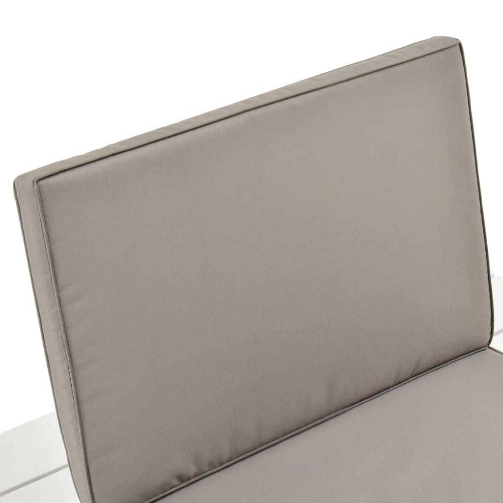 vidaXL Καρέκλες Κήπου 2 τεμ. Λευκές Πλαστικές με Μαξιλάρια