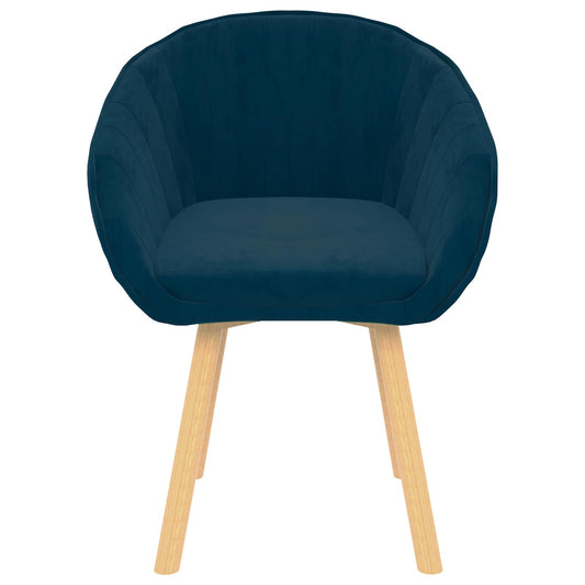 vidaXL Καρέκλα τραπεζαρίας Μπλε 62 x 58 x 76 εκ Βελούδο