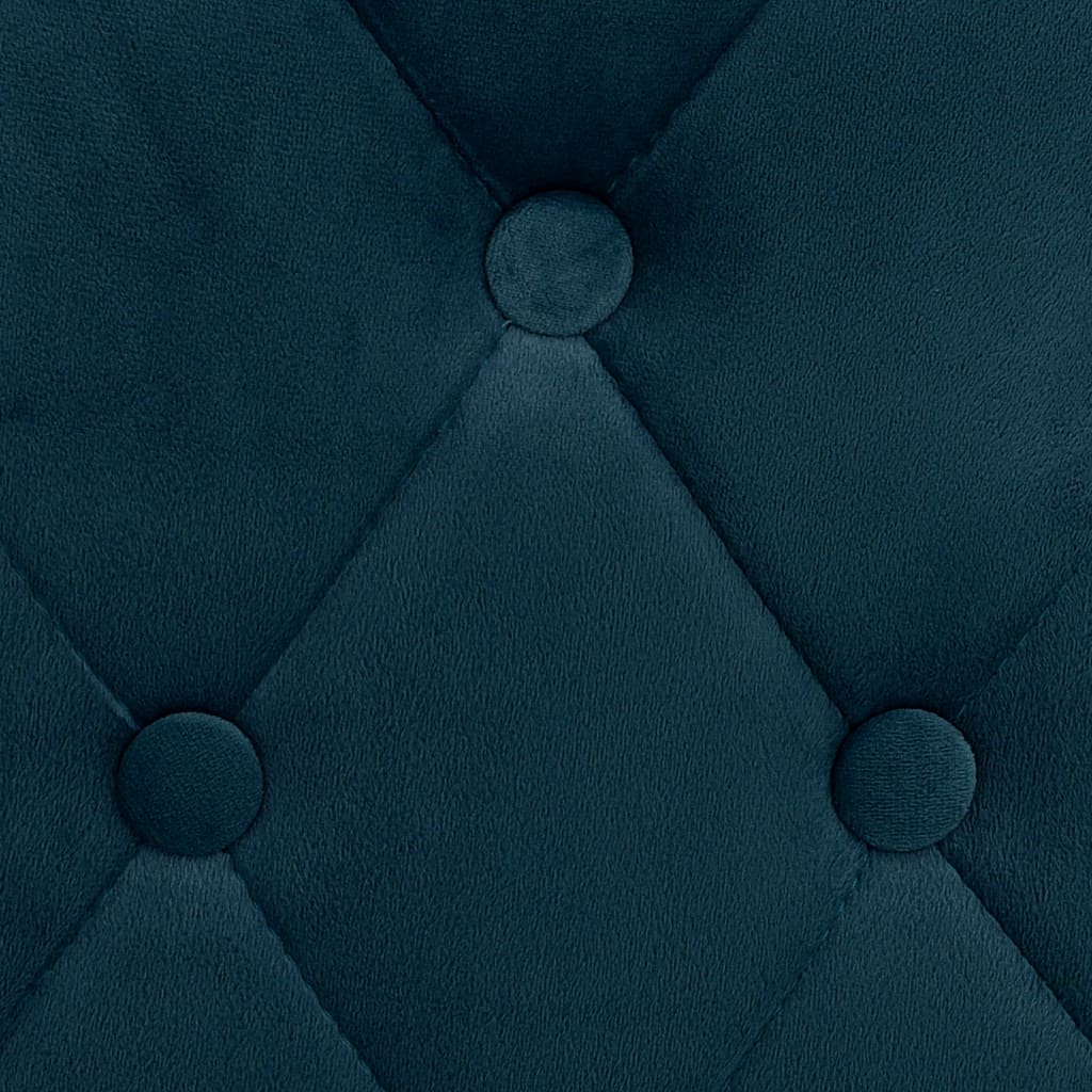 vidaXL Σκαμπό Μπαρ 2 τεμ. Μπλε Βελούδινα