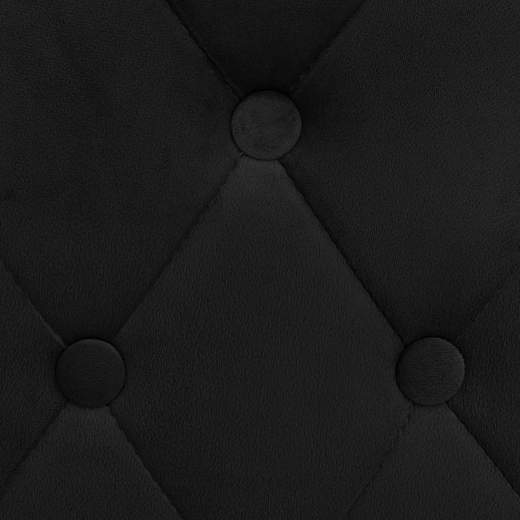 vidaXL Σκαμπό Μπαρ 2 τεμ. Μαύρα Βελούδινα