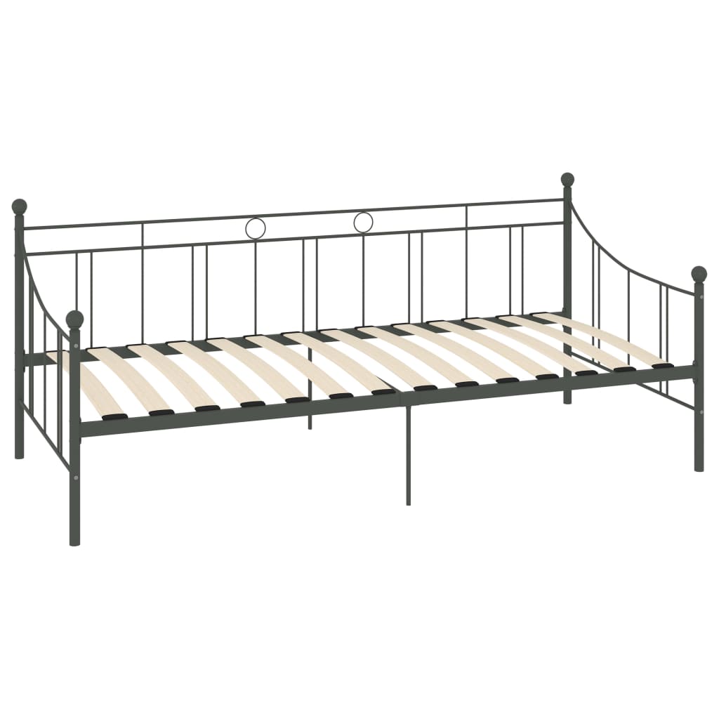 vidaXL Πλαίσιο για Καναπέ - Κρεβάτι Γκρι 90 x 200 εκ. Μεταλλικό
