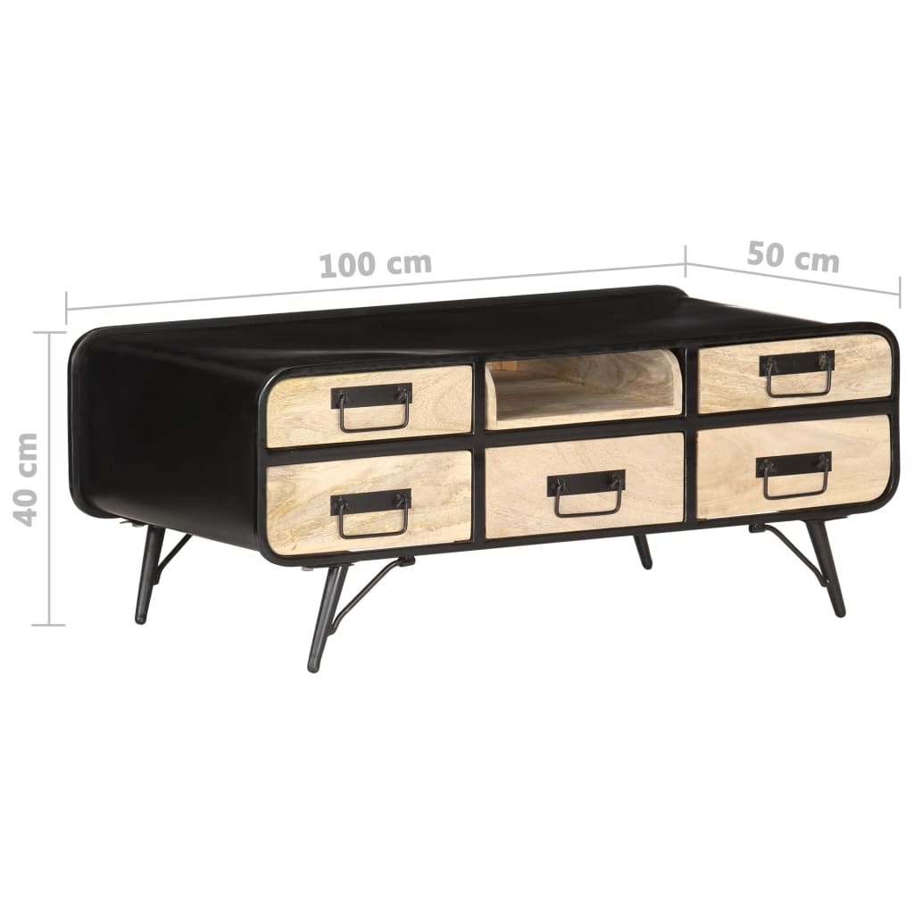 vidaXL Τραπεζάκι Σαλονιού 100 x 50 x 40 εκ. από Μασίφ Ξύλο Μάνγκο