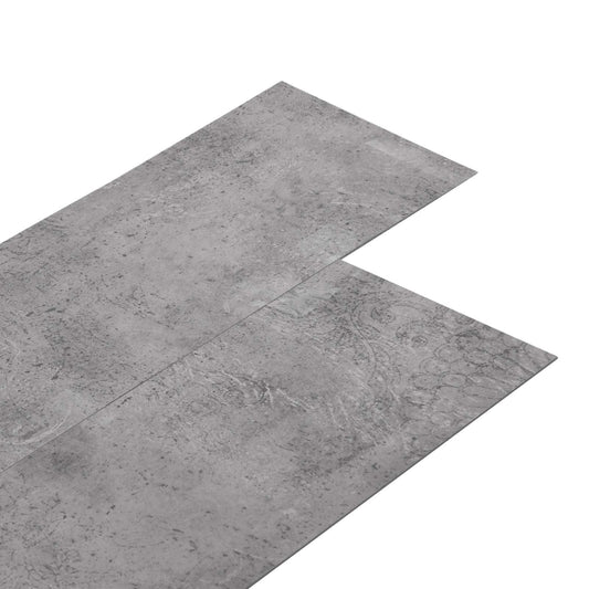 vidaXL Πλάκες Δαπέδου 18 pcs Καφέ Τσιμέντο 5,26 τ.μ. PVC