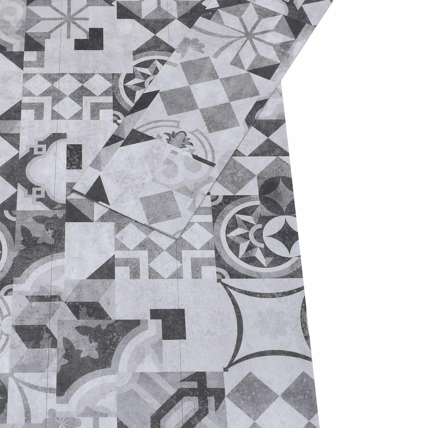 vidaXL Πλάκες Δαπέδου 18 pcs Γκρι 5,26 τ.μ. PVC