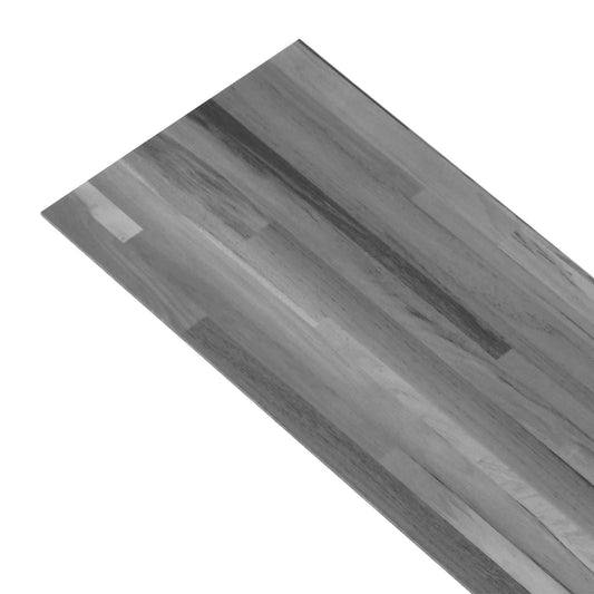 vidaXL Αυτοκόλλητη Πλάκα Δαπέδου 32 pcs Γκρι Ριγέ 4,46 τ.μ. PVC