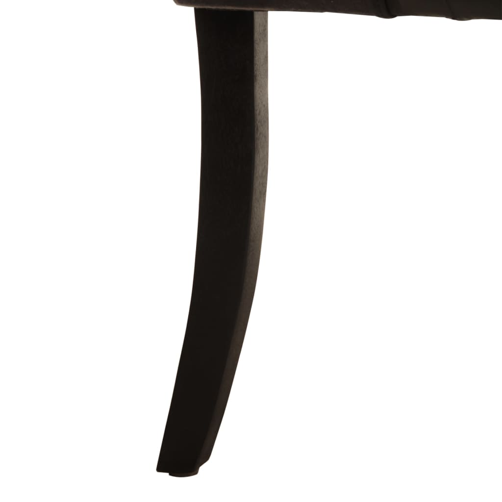 vidaXL Καρέκλες Τραπεζαρίας 2 τεμ. Μαύρες από Γνήσιο Δέρμα Κατσίκας