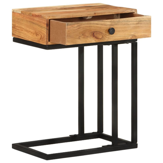 vidaXL Τραπεζάκι Βοηθητικό Σχήμα «U» 45x30x61 εκ. Μασίφ Ξύλο Ακακίας