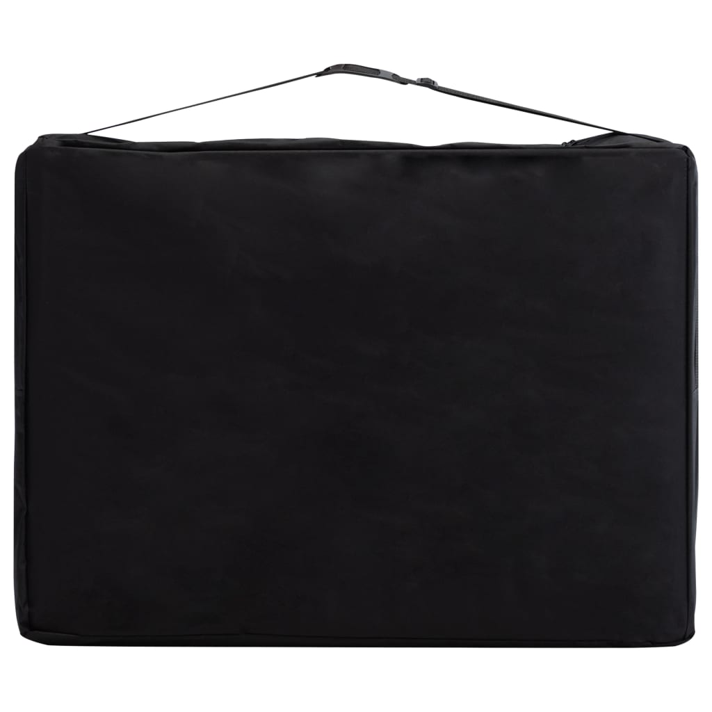 vidaXL Κρεβάτι Μασάζ Πτυσσόμενο 3 Θέσεων Μοβ Ξύλινο