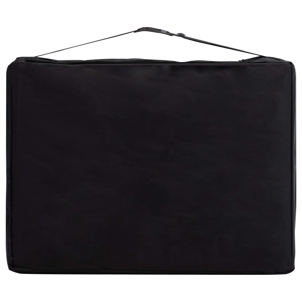 vidaXL Κρεβάτι Μασάζ Πτυσσόμενο 3 Θέσεων Μοβ από Αλουμίνιο