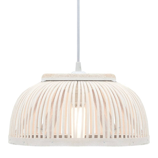 vidaXL Φωτιστικό Κρεμαστό Ημικυκλικό 34x14,5 εκ. Μπαμπού 40 W E27