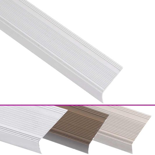 vidaXL Προφίλ για Σκαλοπάτια Σχήμα Γ 5 τεμ. Ασημί 100 εκ. Αλουμινίου