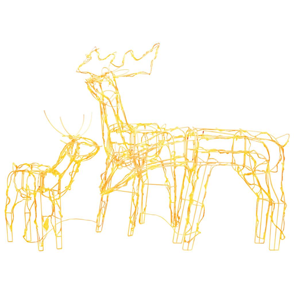 vidaXL Τάρανδοι Χριστουγεννιάτικοι Φωτιζόμενοι 3 τεμ. με 229 LED