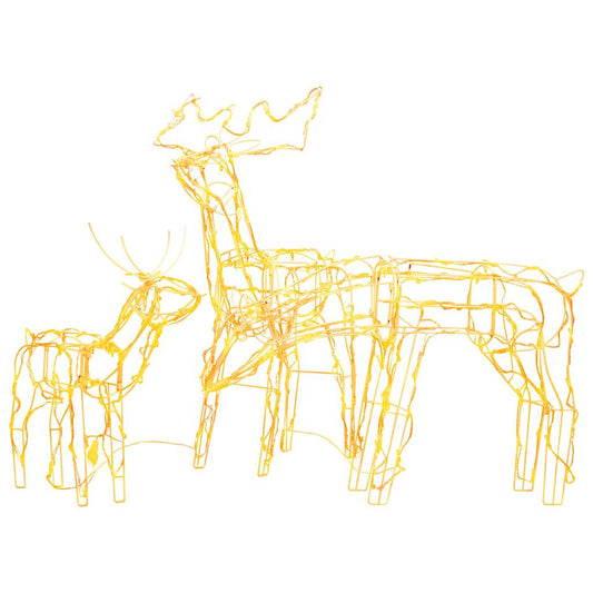 vidaXL Τάρανδοι Χριστουγεννιάτικοι Φωτιζόμενοι 3 τεμ. με 229 LED