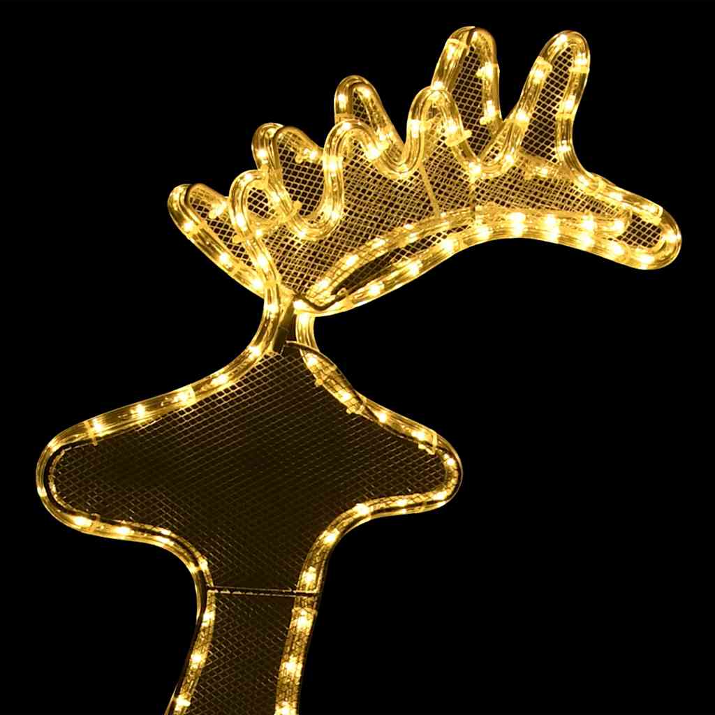 vidaXL Τάρανδος Χριστουγεννιάτικος με Σήτα 60 x 24 x 89 εκ. 306 LED