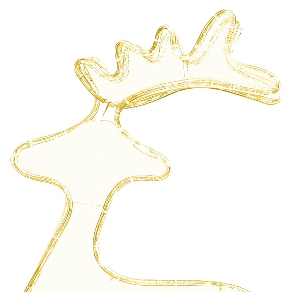 vidaXL Τάρανδος Χριστουγεννιάτικος με Σήτα 60 x 24 x 89 εκ. 306 LED