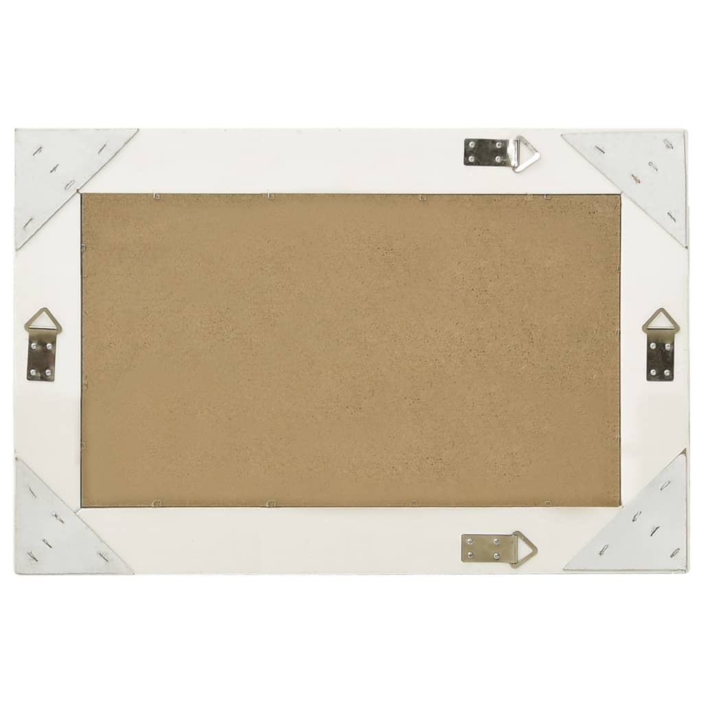 vidaXL Καθρέφτης Τοίχου με Μπαρόκ Στιλ Λευκός 60 x 40 εκ.