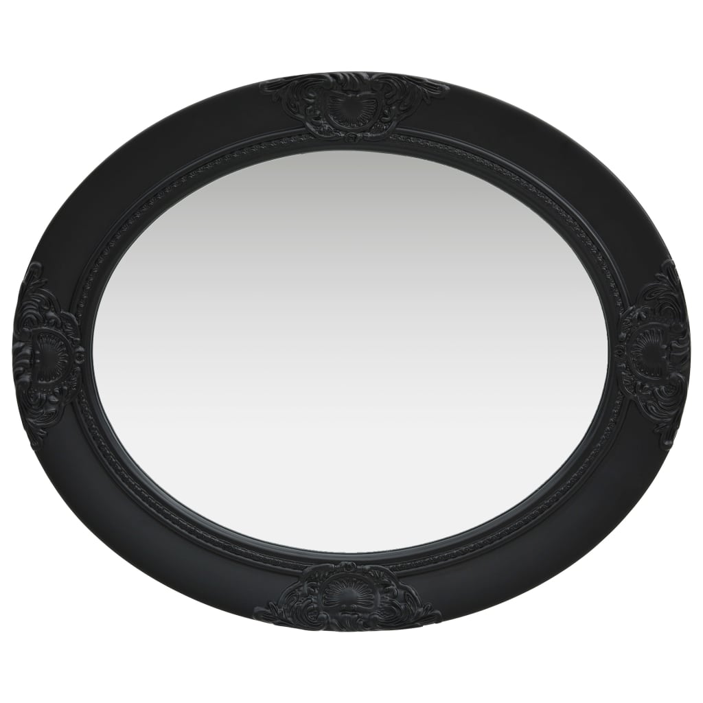 vidaXL Καθρέφτης Τοίχου με Μπαρόκ Στιλ Μαύρος 50 x 60 εκ.