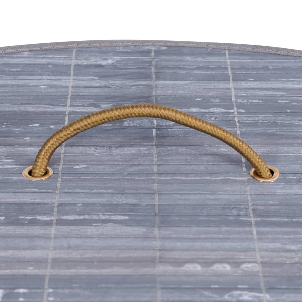 vidaXL Καλάθι Άπλυτων Γωνιακό Γκρι 60 Λίτρων από Μπαμπού