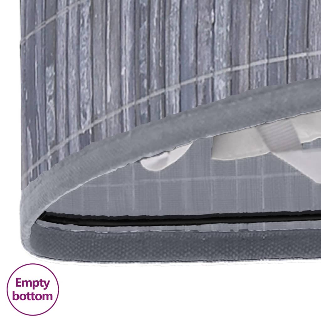 vidaXL Καλάθι Άπλυτων Γωνιακό Γκρι 60 Λίτρων από Μπαμπού